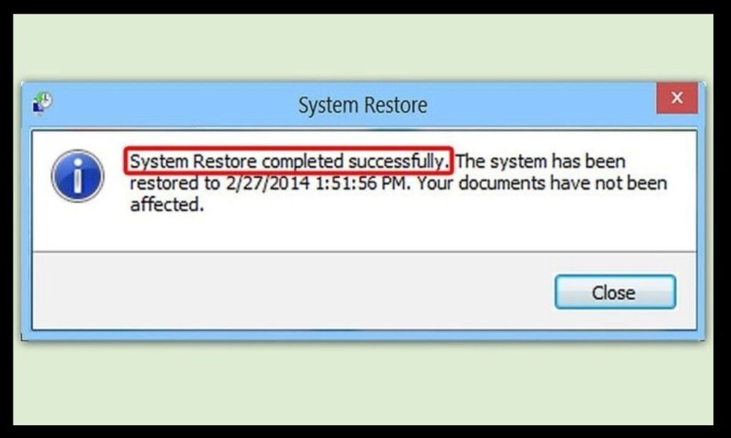 Perform a System Restore